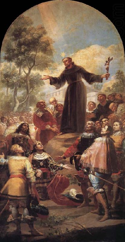 St Bernardine of Siena preaching before Alfonso of Aragon, Francisco Goya